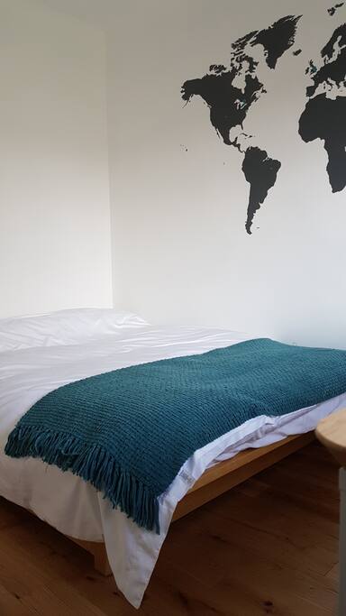 Double Bed with fresh linen and quality pillows