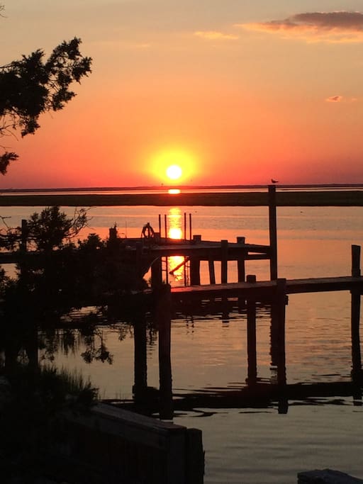 Sunset from deck