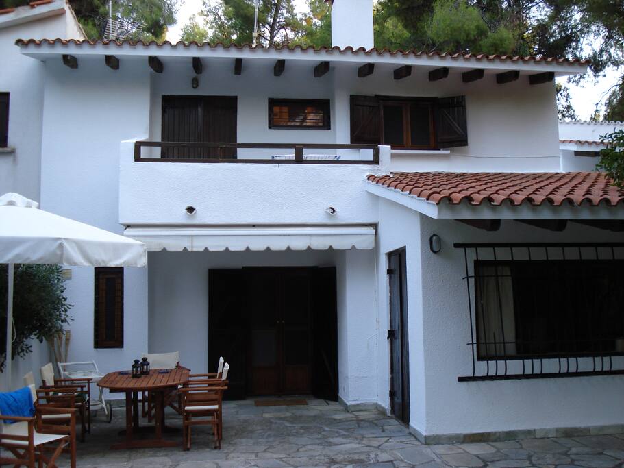 View of the villa from the garden