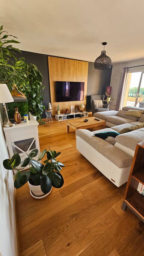 Designer apartment 123m² - 8 people 20 minutes from Lyon