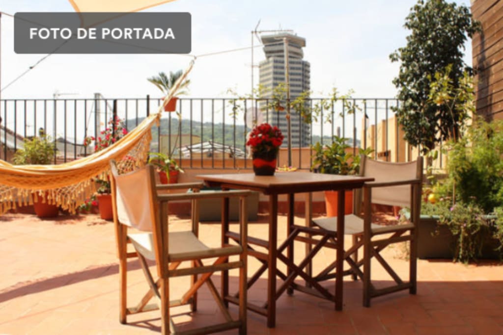 Private terrace of the apartment