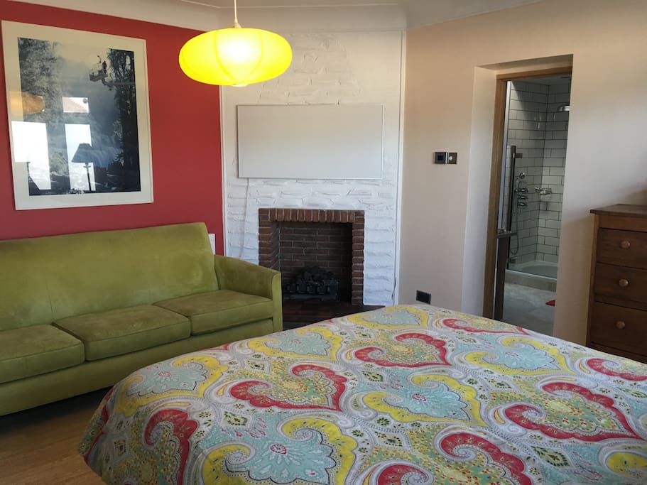 Sofa in the bedroom.
