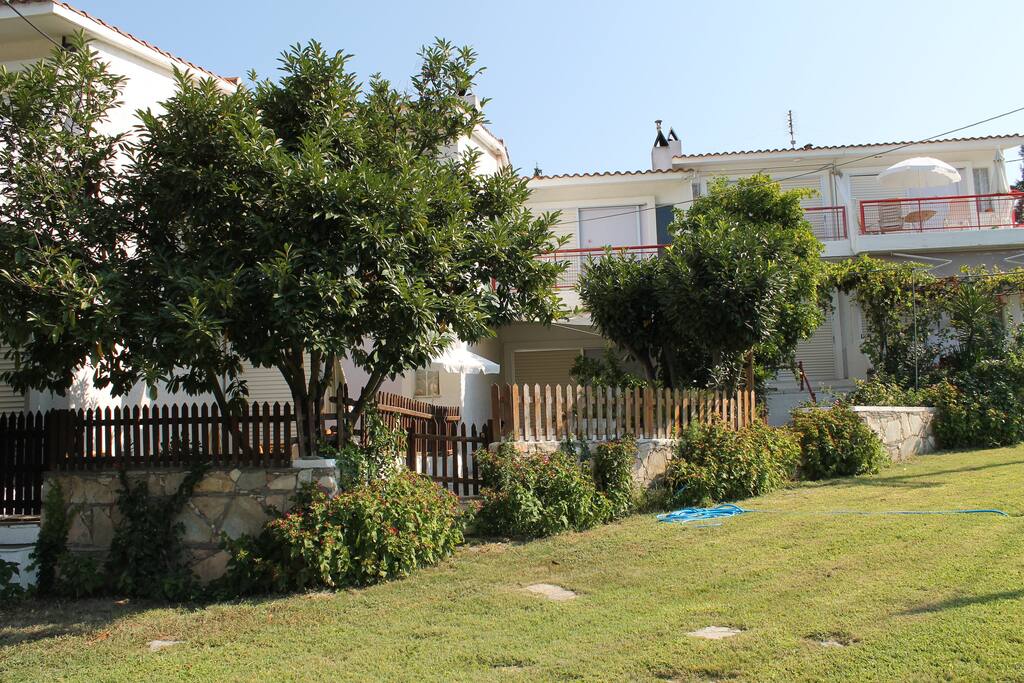 Front view/front yard with fence