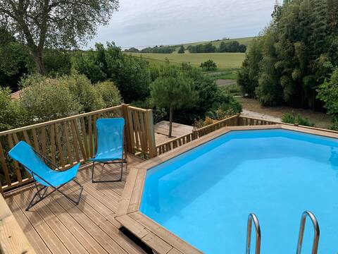 Village house with pool and views