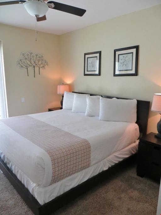 There's a king-sized bed in your master room.