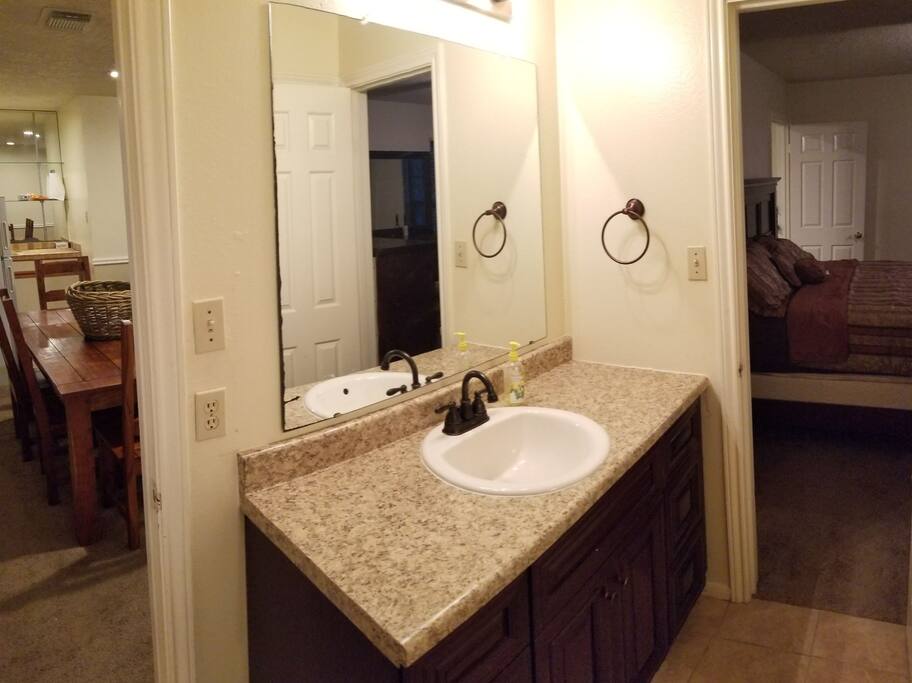 You'll have your own private and comfortable bath and shower.