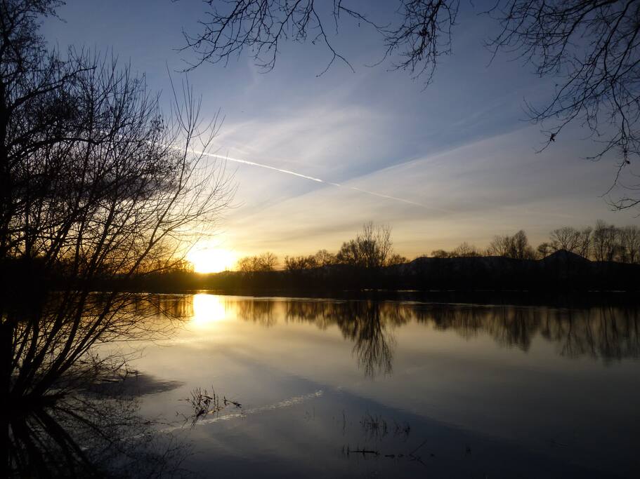 Les champs inondés l'hiver