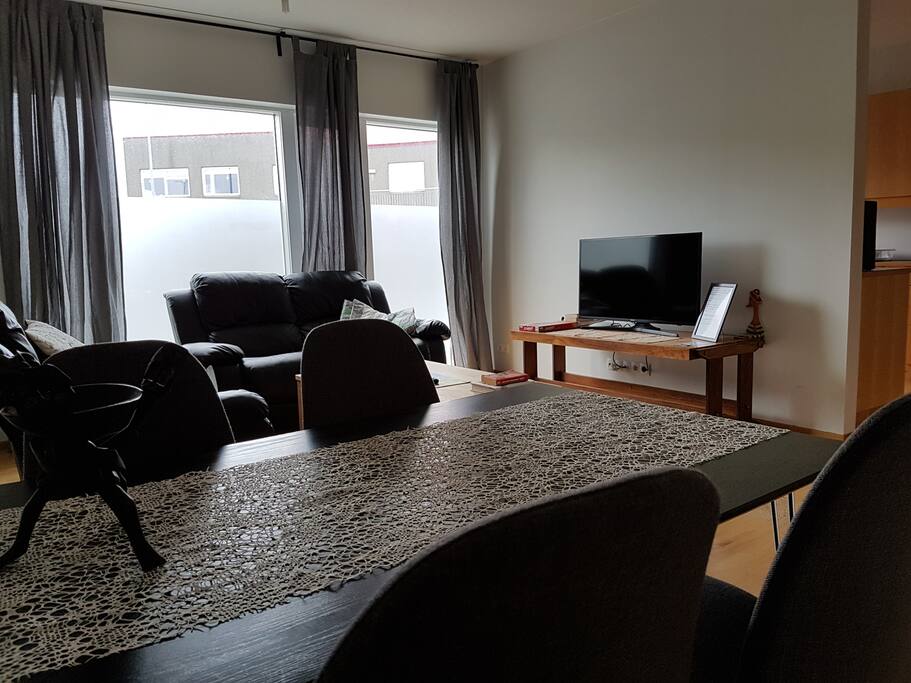 Dining area in the open area of the living room