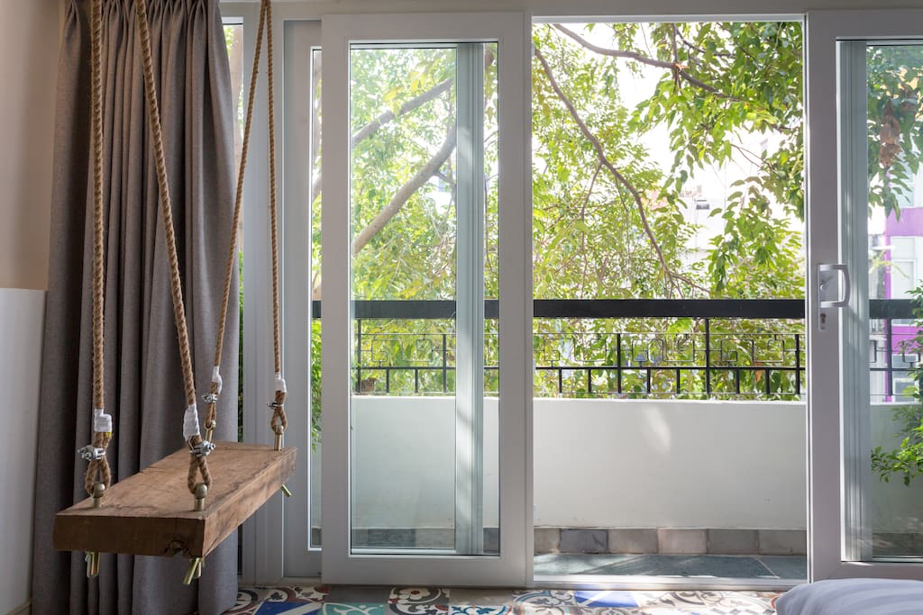 Bedroom view, lots of sunshine yet not hot as we has a huge tree in front of the house