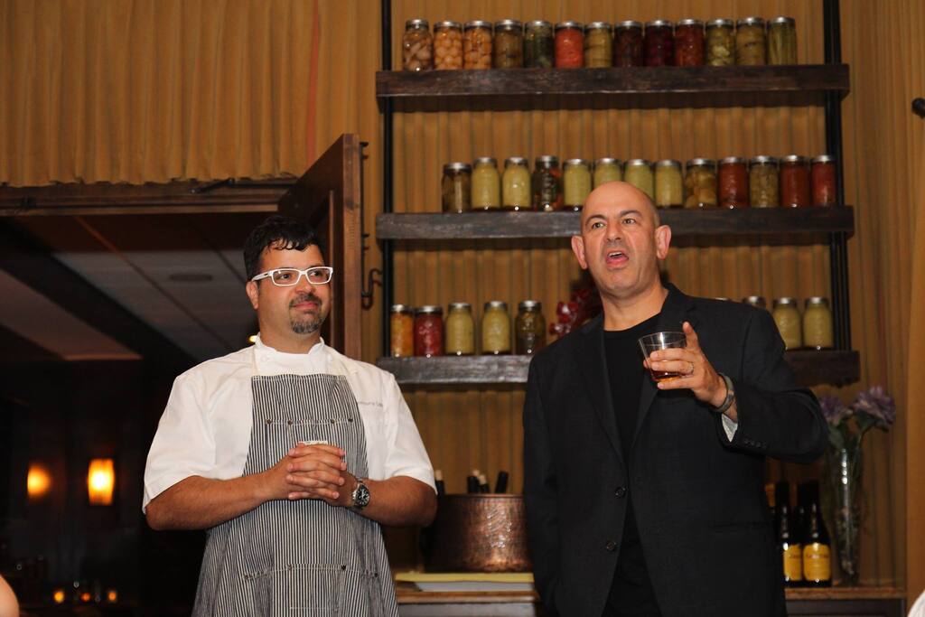 Celebrity chef Anthony Lamas (on left)