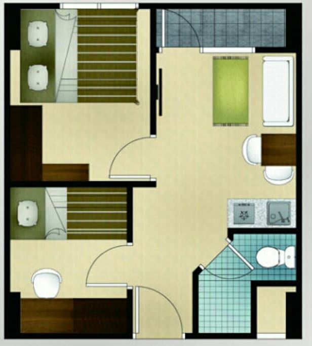Your room with all basic amenities included.