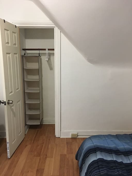 Hangers in the closet.