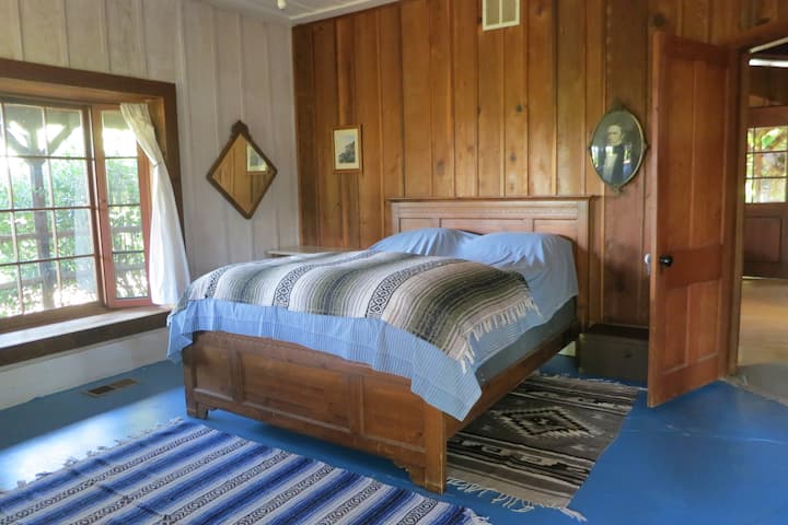 通往门廊的舒适卧室