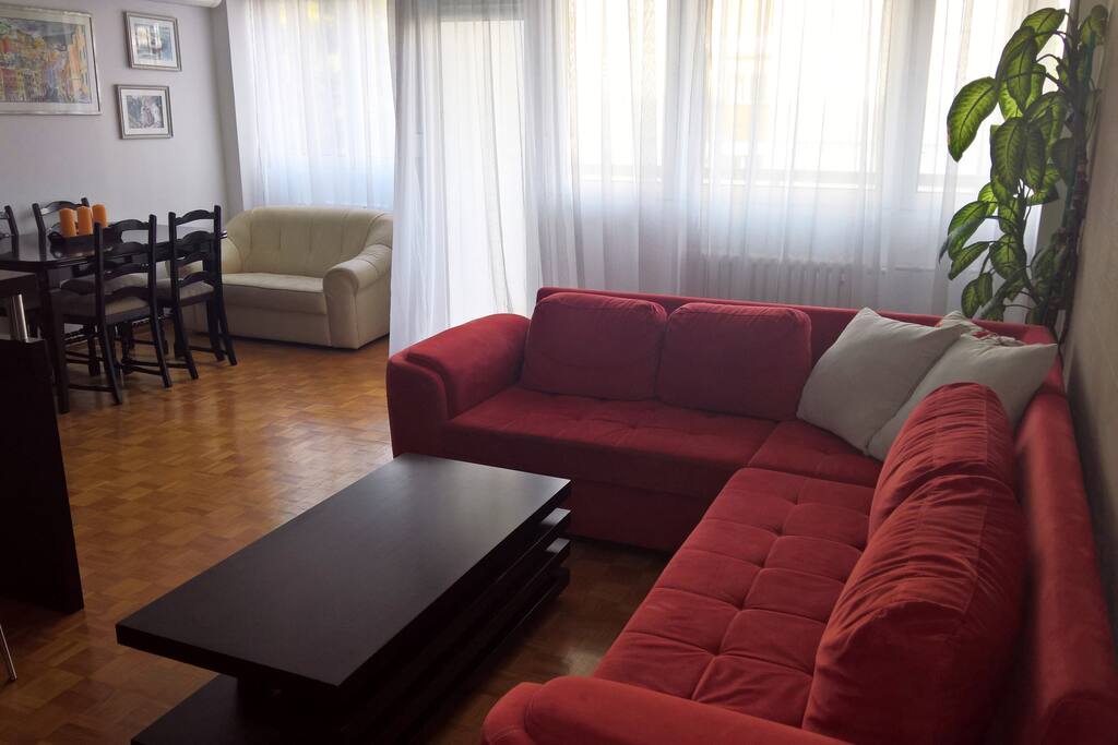 Living-room with dining area