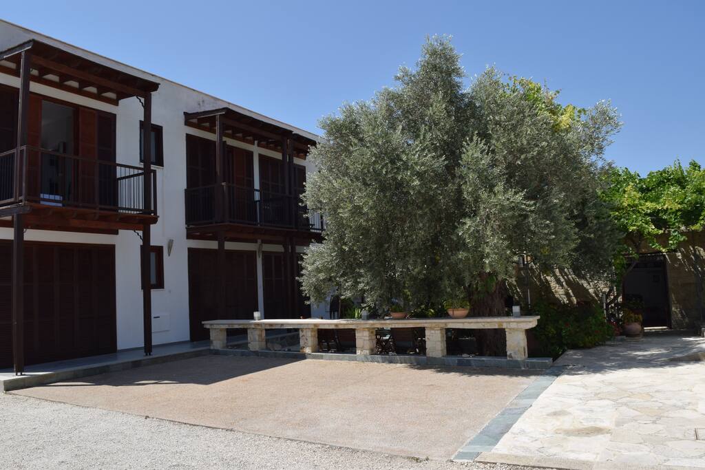 rooms on the left side of the garden, overlooking the Paphos and Polis area on the other side