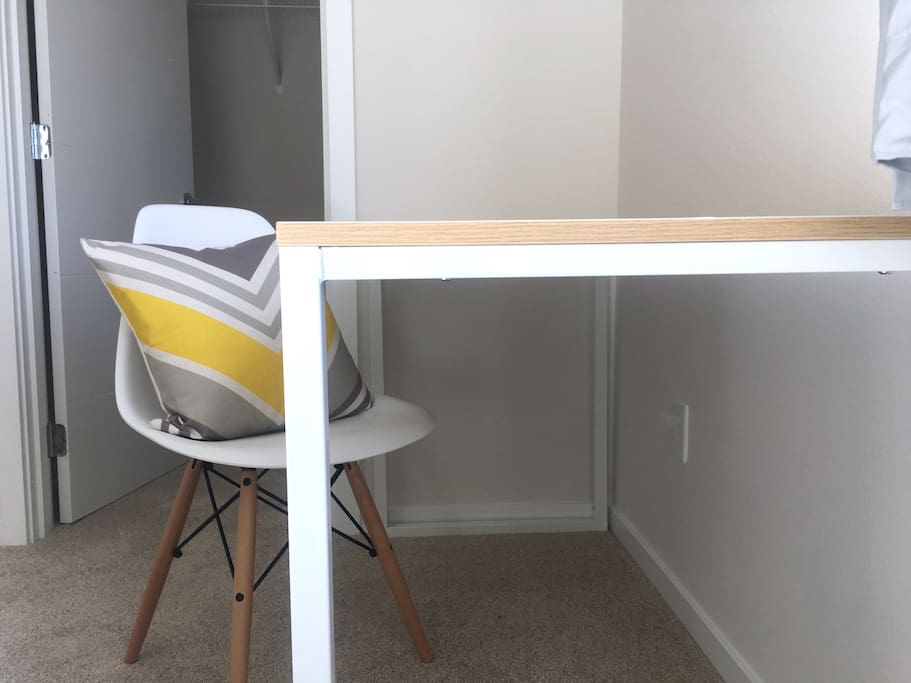 Spacious desk for working