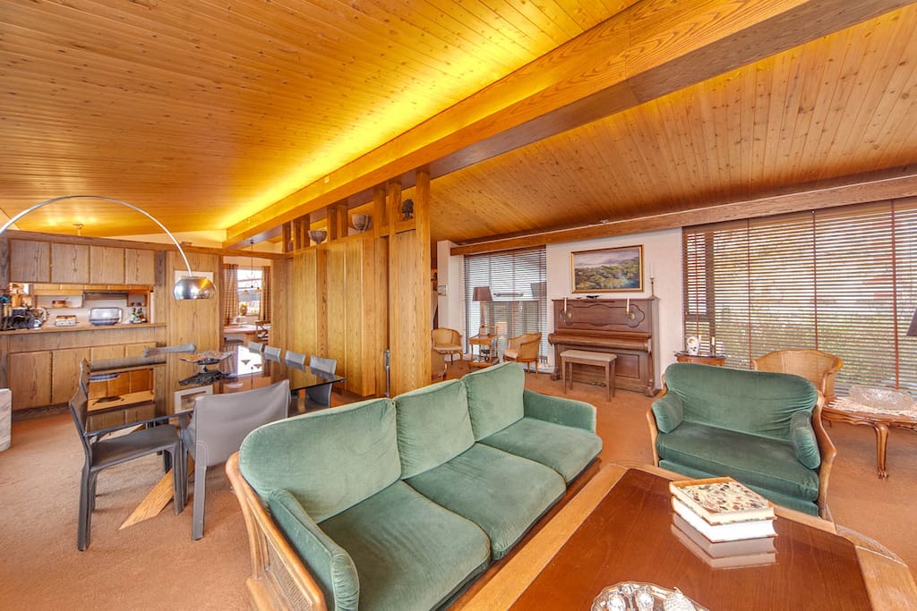 Open space Living room, Dining room and Kitchen