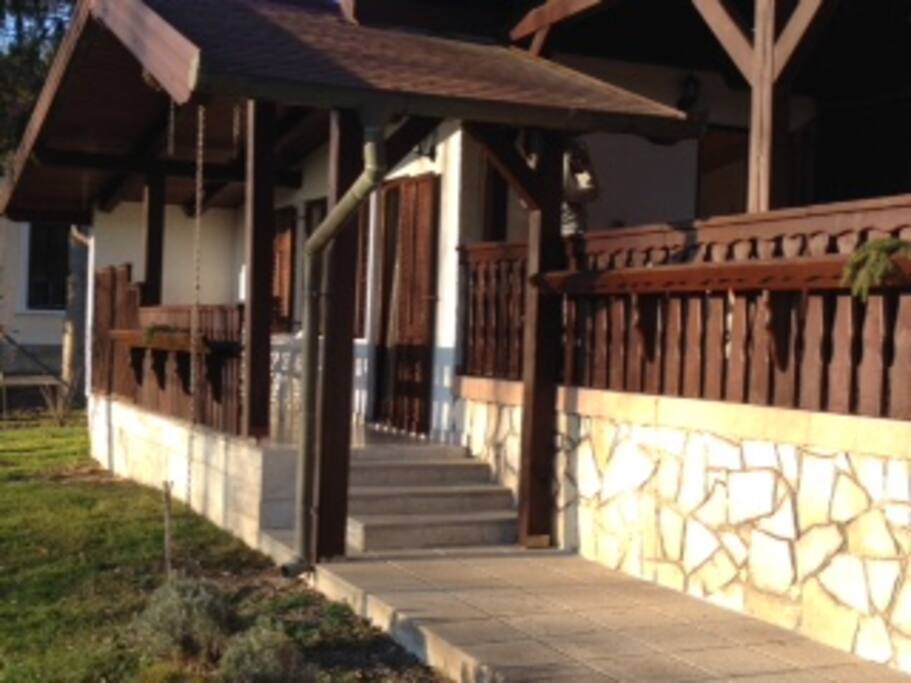 entrance and balcony