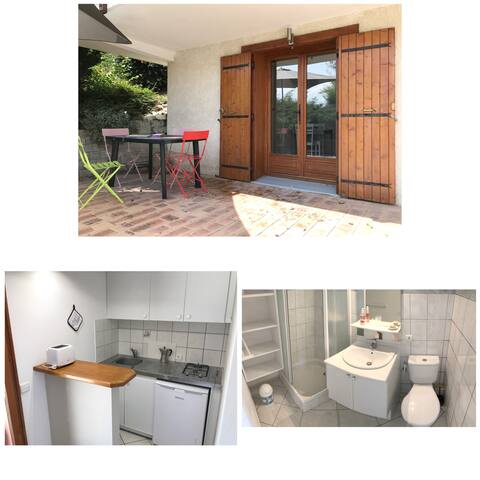 Location studio dans villa