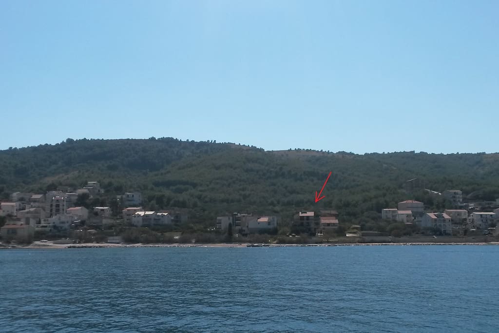 our guesthouse - located on the island of Ciovo (first row)