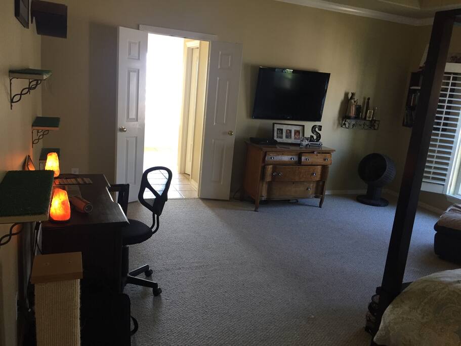 Master bedroom and TV