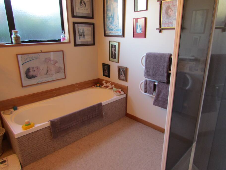Hot bath or shower.