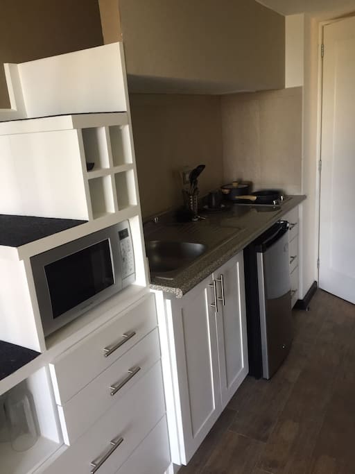 Private kitchen with Micro and Fridge.