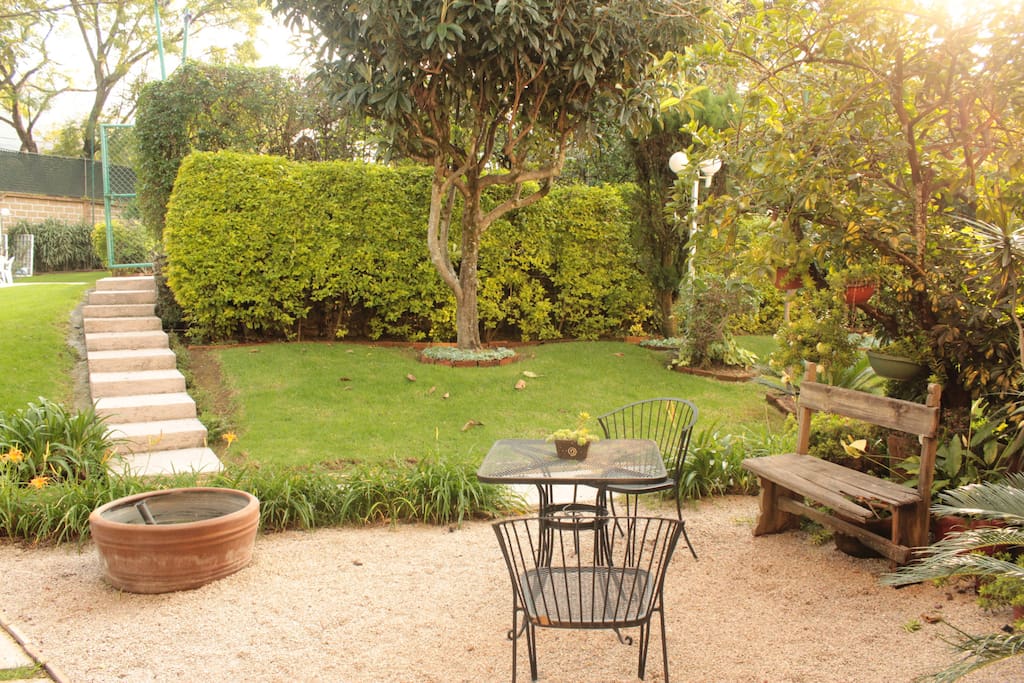 Vista de terraza exterior desde el interior