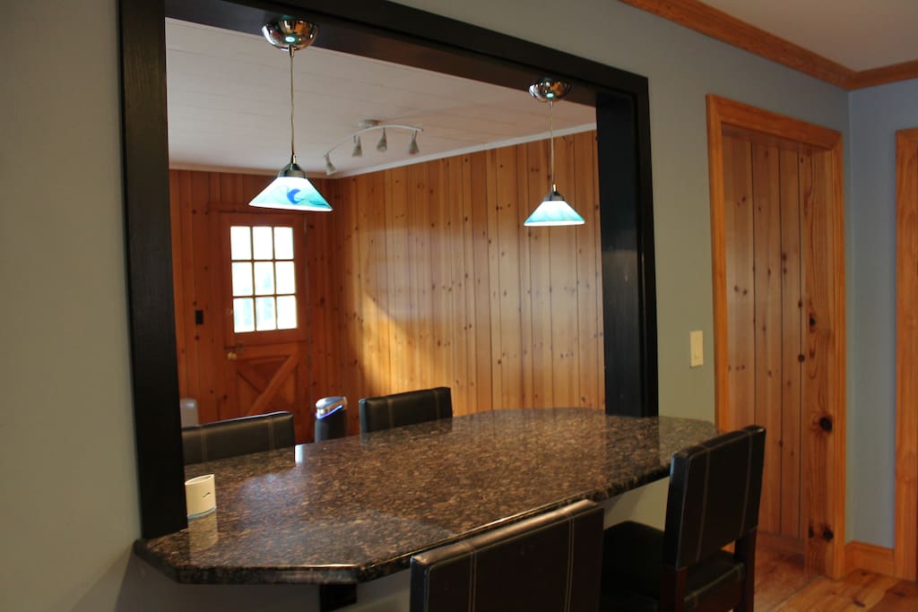 Breakfast bar seats 4 + dining room table