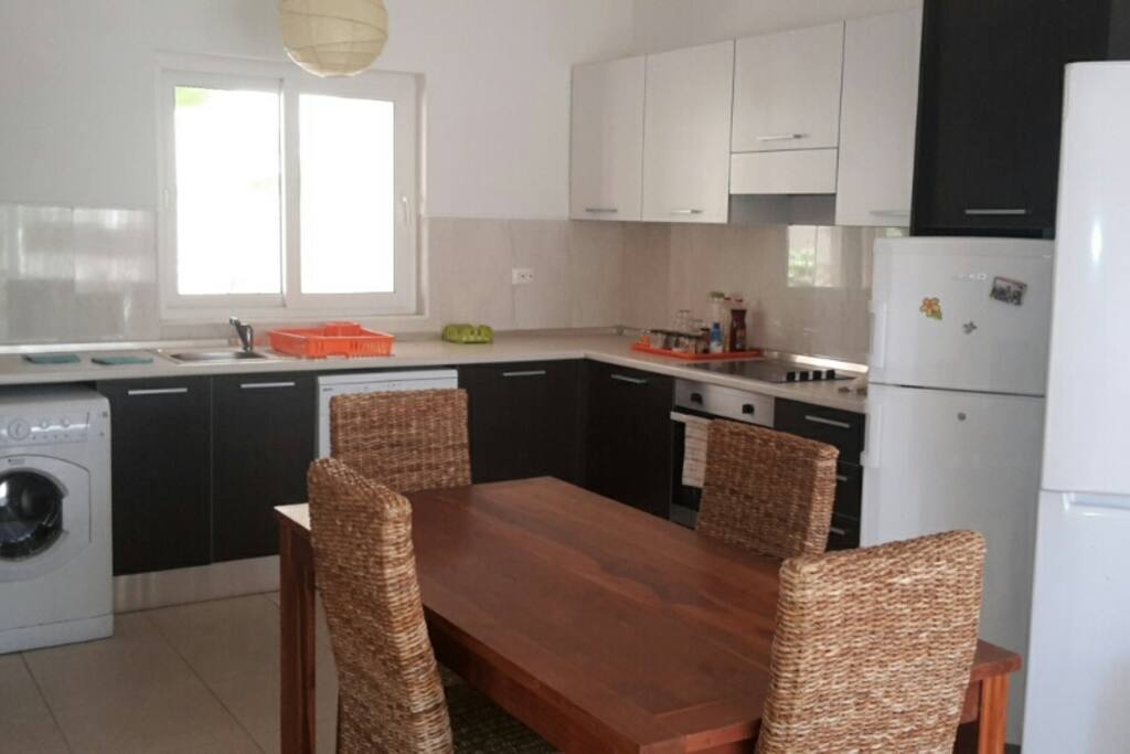 kitchen and dining room