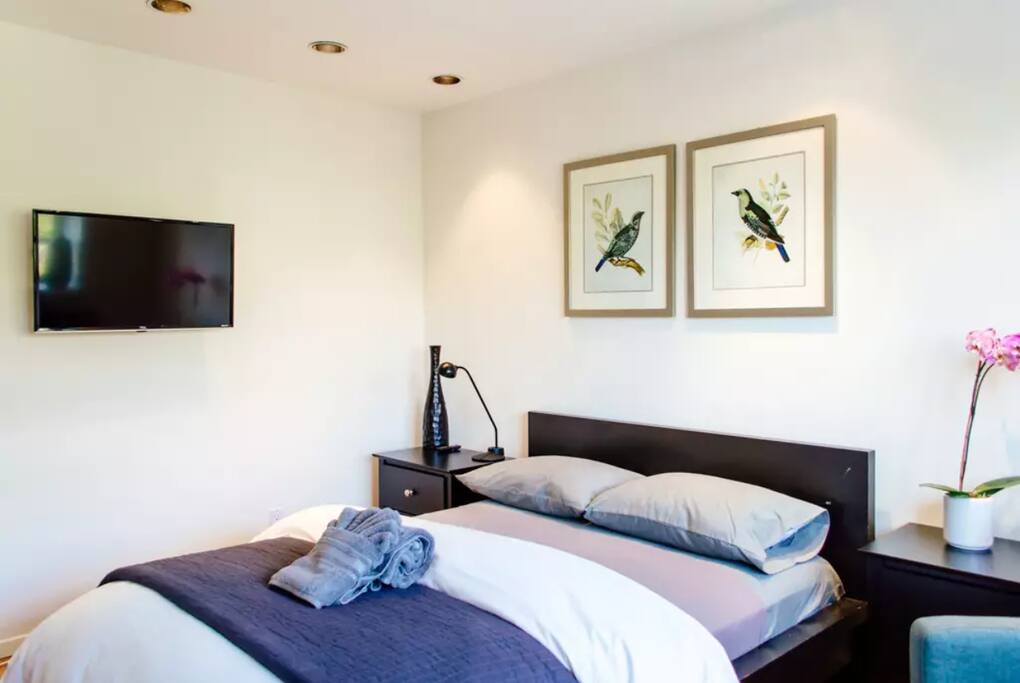 Comfortable Queen bed to rest your head at night