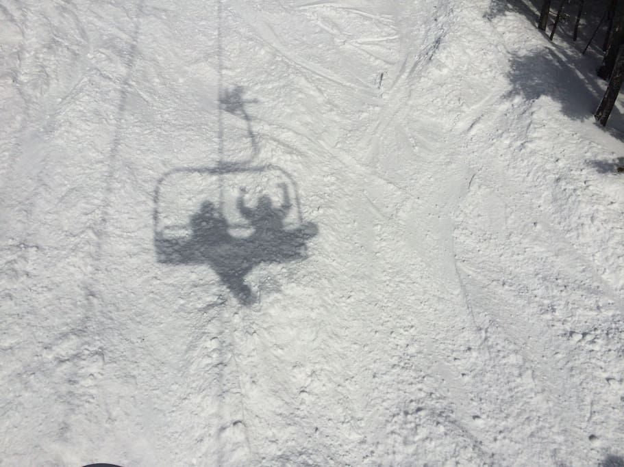Riding Mt. Mansfield.