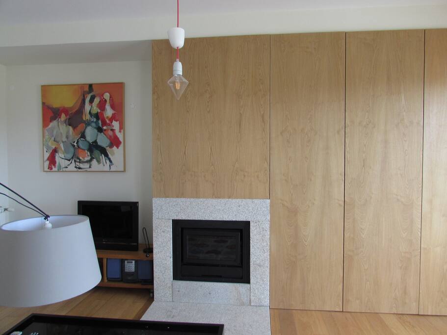Sala com lareira