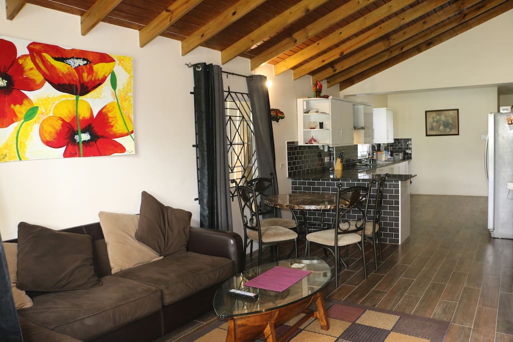 Lounge and open plan kitchen