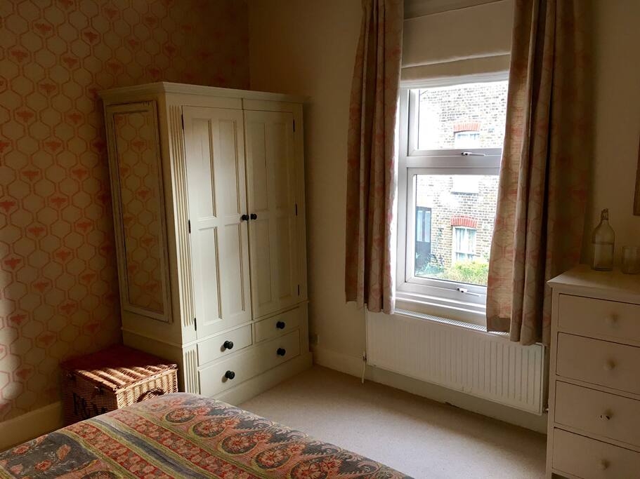 Good size room with wardrobe and chest of drawers