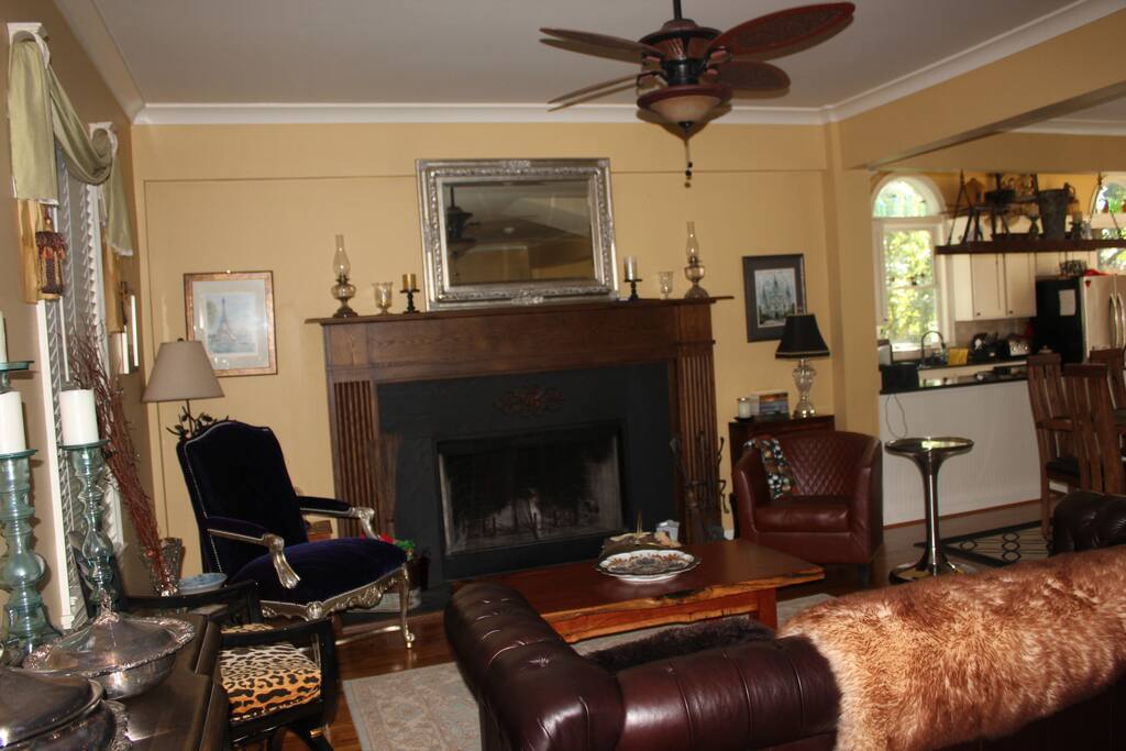 View of living rooom and fireplace