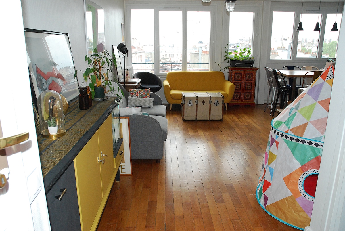 Top Airbnb: 3-room apartment in the heart of Clichy near Batignolles à Clichy