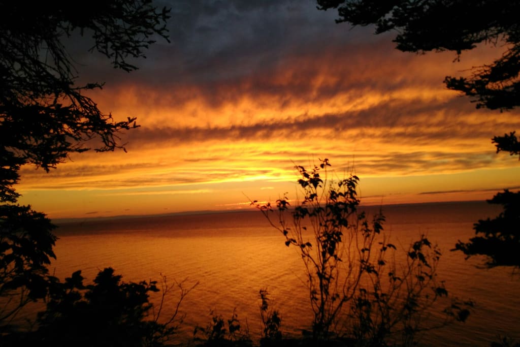 Un coucher de soleil pris du chalet!