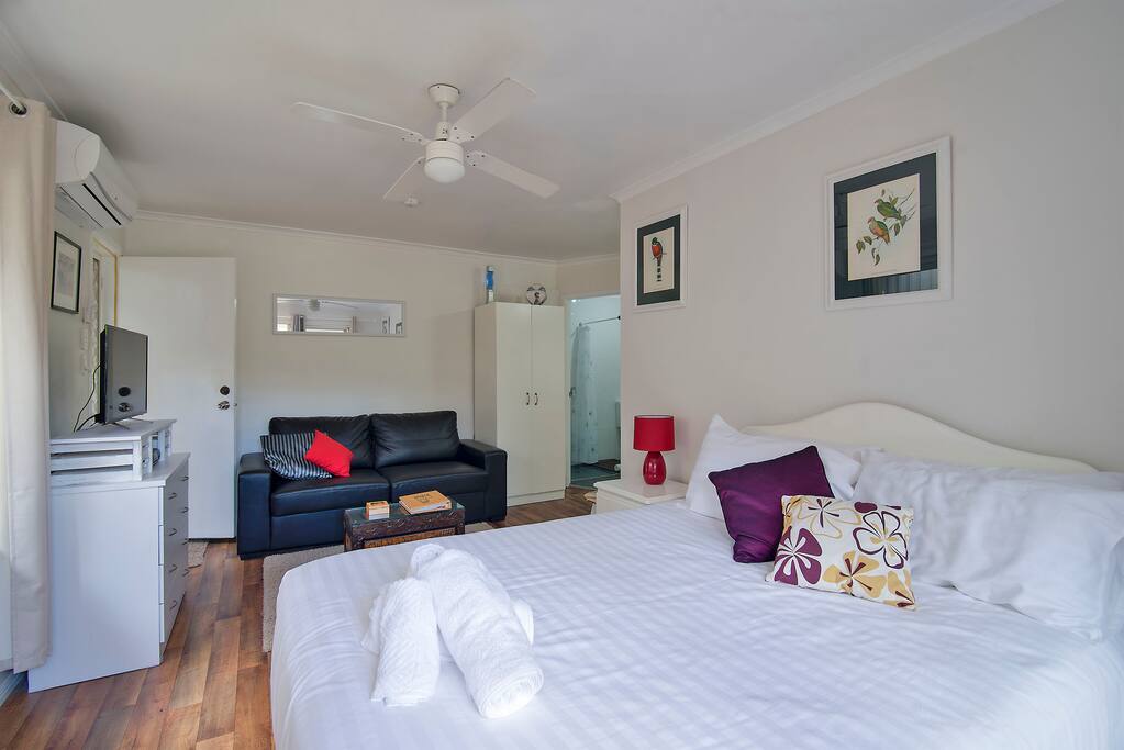 Plenty of Space with an air conditioner and Foxtel.