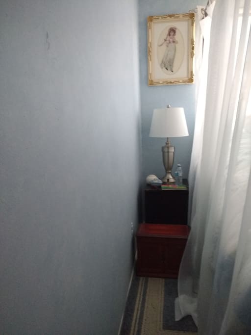 Left side of the bed