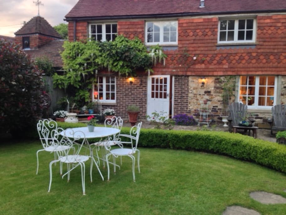 Garden dining area