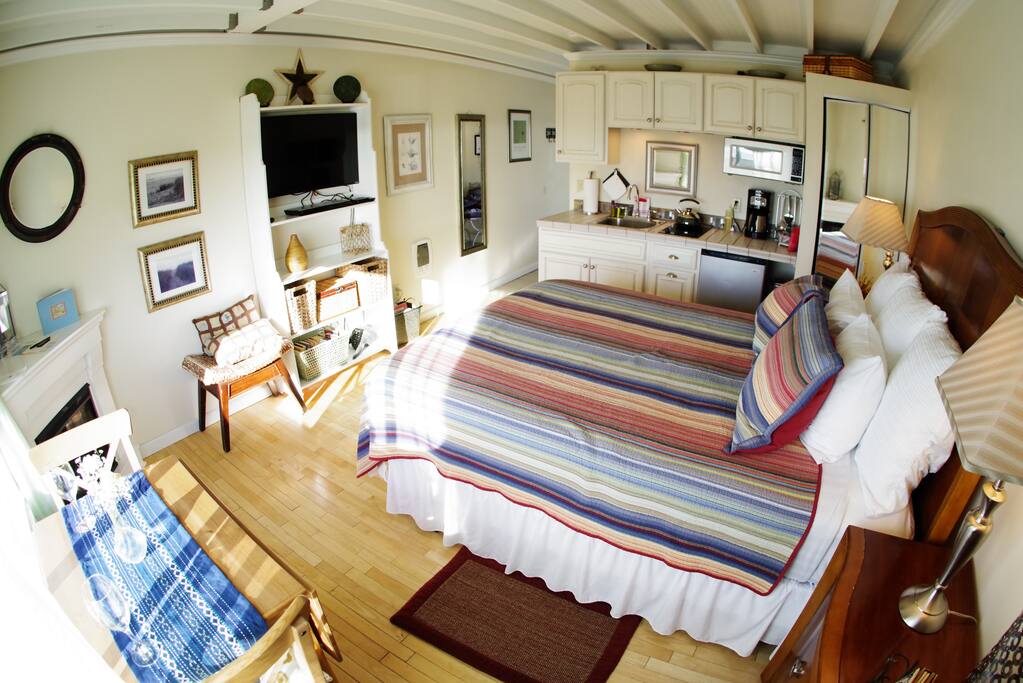 Wide angle view of living area