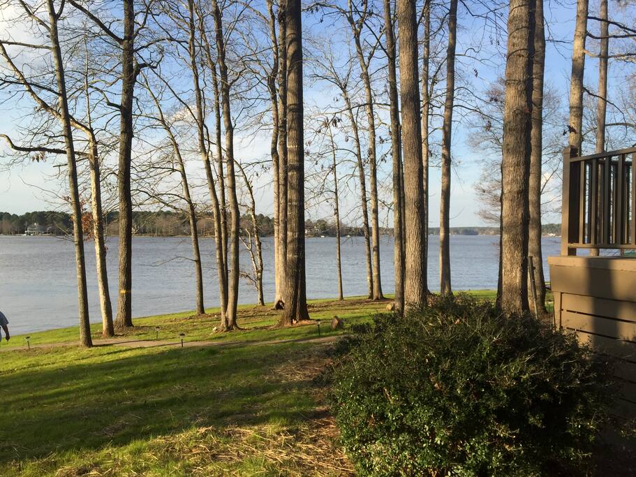 Panoramic lake views from allmost every room of the house. This picture does not do it justice.
