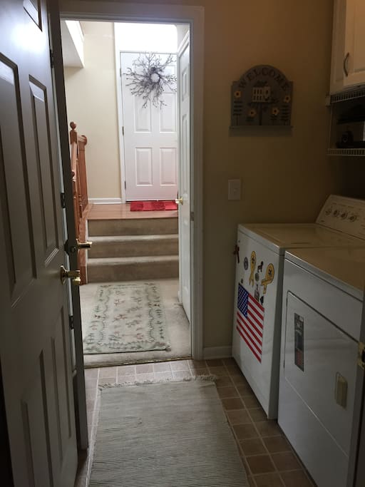 Entrance thru Garage into Laundry
