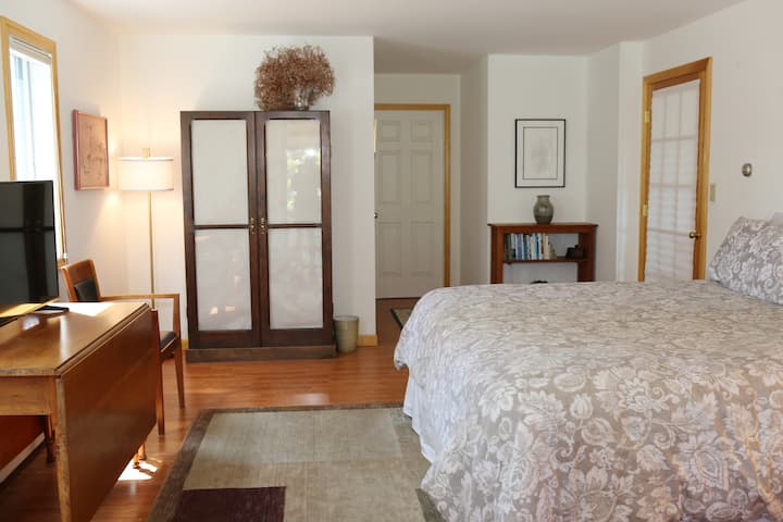 Master Bedroom with king-size bed, ensuite bathroom, and large walk-in closet.