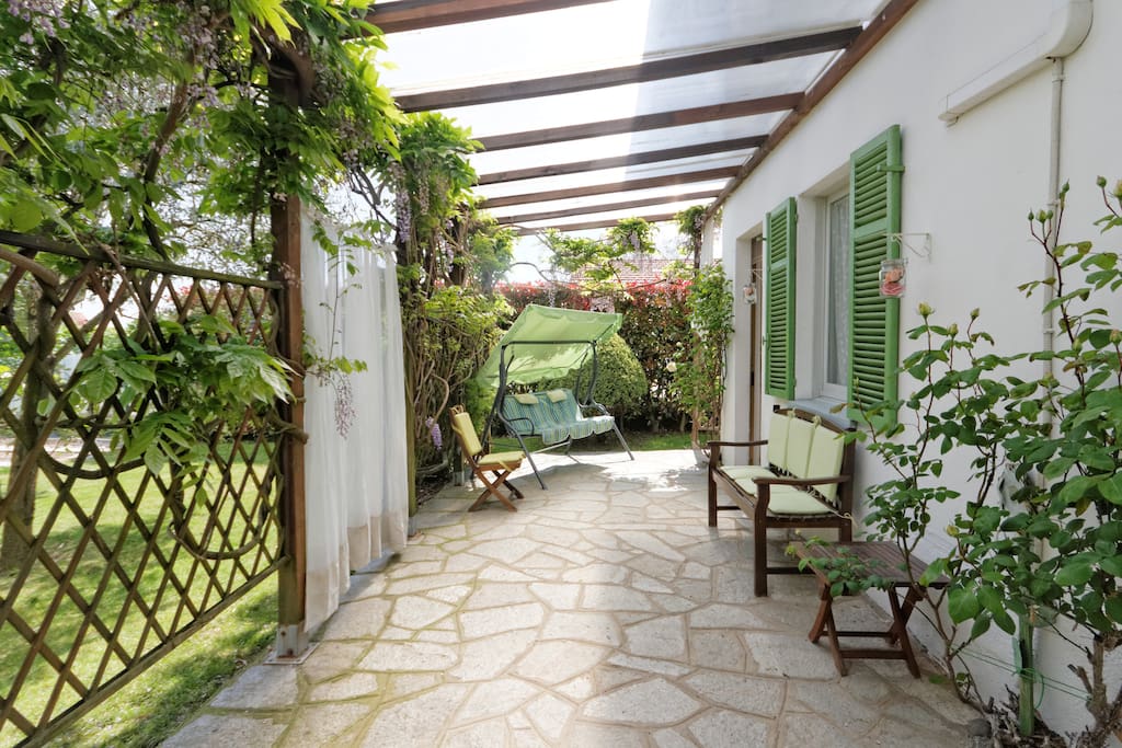 giardino, pergolato