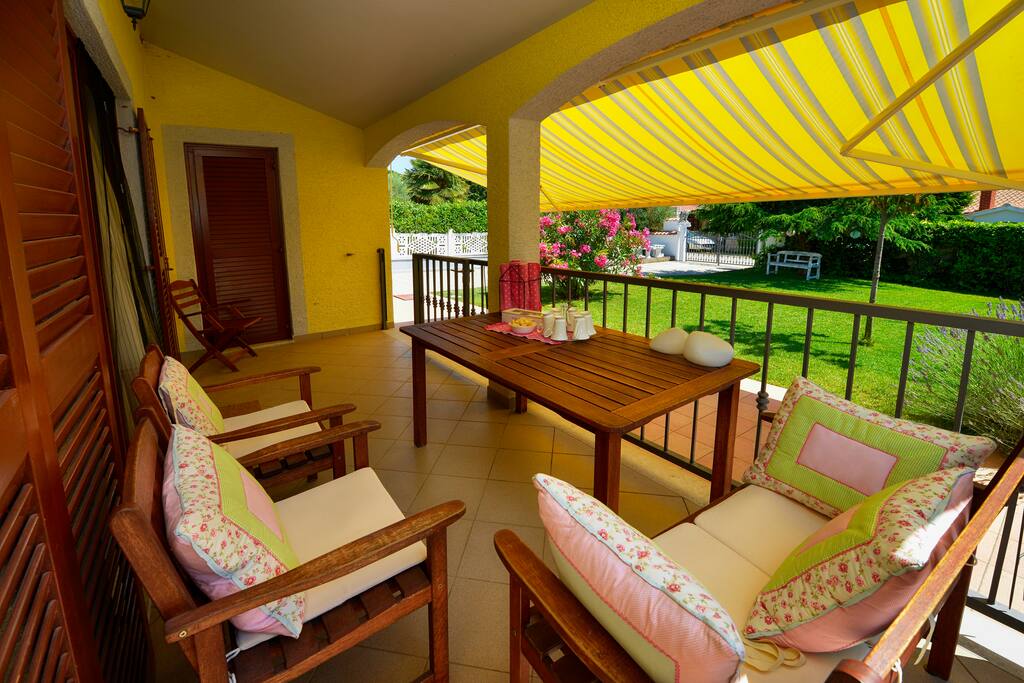 One of three beautiful terraces.