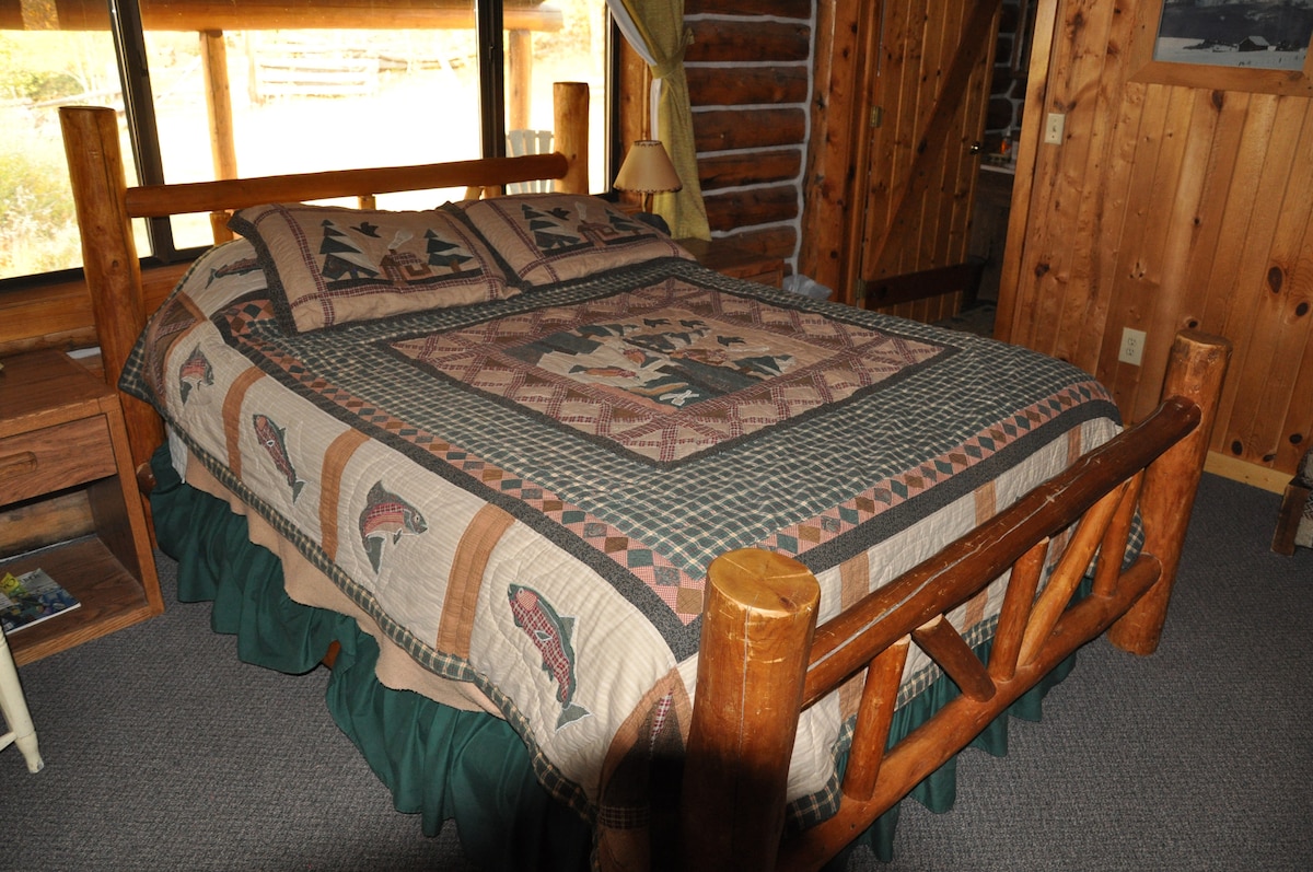 The Master Bedroom has a queen bed and features a master bathroom.  A second bathroom is at the end main hall for all to use.