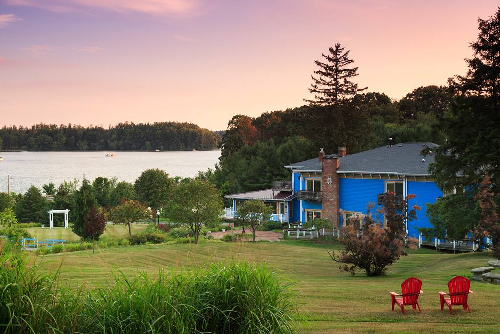 Overlooking scenic Atwood Lake