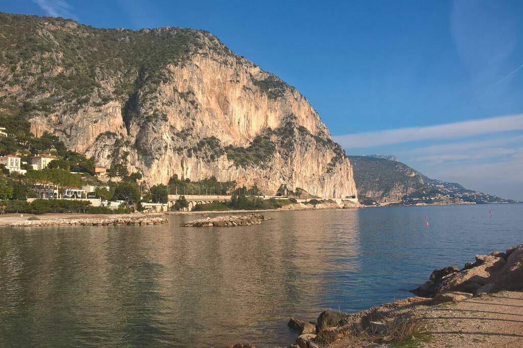 Local beach by port